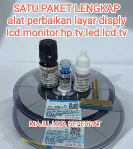 PAKET - lem cair atau lem acf cof ke panel tv LCD MONITOR HP TABLET + Lem ACF AC 7206U + AC 2056R Untuk Merekatkat COF Ke Jalur Kaca LCD dan PCB TCON TICON