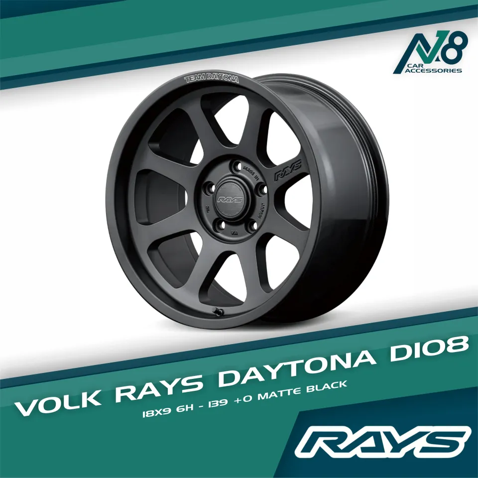 VOLK RAYS 18X9 6H - 139 +0 DAYTONA D108 Matte Black Genuine