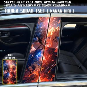 Ready Stock Car sticker PE film Cover Stripe Car Door Center 08 Sasuke Naruto Column Pillar sticker Car Window Middle