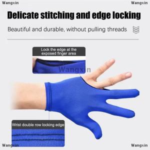 [COD] Wangxin ถุงมือบิลเลียดสามนิ้วแบบเต็มนิ้วสำหรับเล่นสนุ๊กเกอร์พูลและคิวสำหรับมือซ้ายถุงมือบิลเลียดไลคร่า