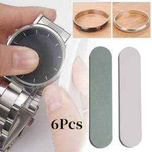 6pcs Silver Polishing Stick Watch Refurbishment Jewelry Care Nail Polishing Filing Nail Art Stick
