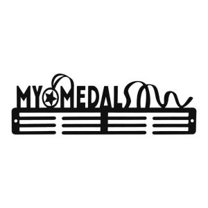 Medal Hanger Hitam Gantungan Medali Dinding Ukuran 35cm Bahan Logam