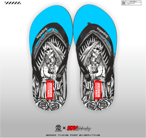 SV7N 077 Sandal Jepit Pria Dewasa UK 36-43 Dan Anak anak UK 26-35 Sandal Distro Printing Sendal Pria