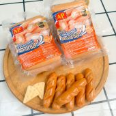 ไส้กรอกไก่หนังกรอบสอดไส้ชีส 12 ชิ้น  แพ็คเจลเย็นจัดส่ง