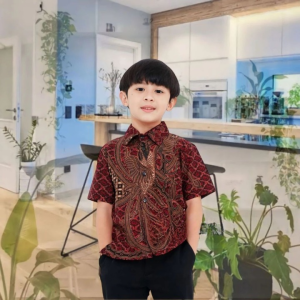 BAJU HEM KEMEJA ANAK LAKI - LAKI MOTIF BATIK LENGAN PENDEK KOMBINASI TERBARU 2023 USIA 3-12 THN