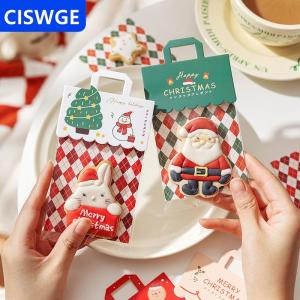 [COD] CISWGE AUTOPARTS Giáng sinh Sáng Tạo bao bì Snack túi Tiêu đề Lễ Hội Túi các tông tinh tế