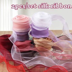 4cm/9m Plain Fishtail Ribbon Yarn with Wavy Edge Wrap Flower Gift Birthday Wrapping Decoration Lace Ribbon Hair Ornament