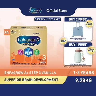 [Bundle of 4] Enfagrow A+ Step 3 (1Y+) Vanilla Milk Formula Powder (2.32kg x 4)