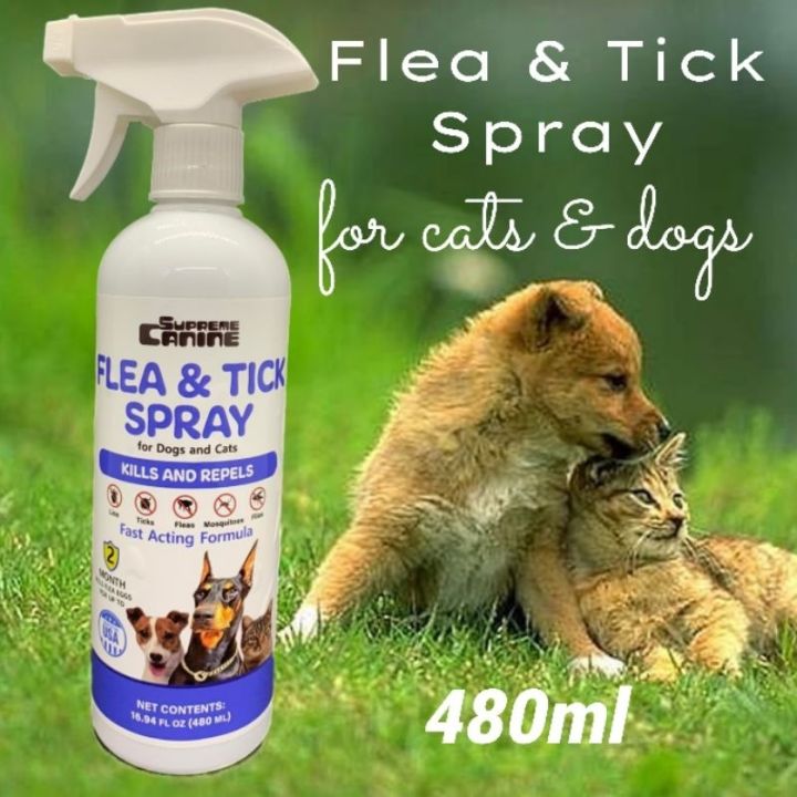 FAST ACTING FLEA /TICK SPRAY 480ml PREVENT, REPEL, KILLS TICK FLEA AND