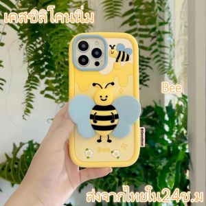 🖤ส่งจากไทยใน24ชม.🖤เคสไอโฟน 14 13 12 11 Pro Max เคส iPhone 11 เรียบง่าย พร้อมขาตั้ง วัสดุซิลิโคน พกง่ายๆ การป้องกันการตก Case