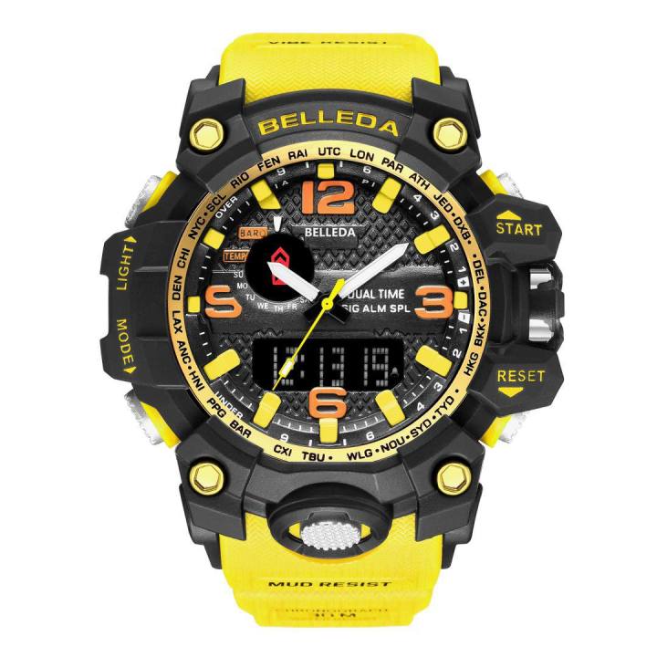 [BELLEDA 100% ORIGINAL] DUAL TIME SPORTS WATCH DIGITAL AND ANALOGE ...