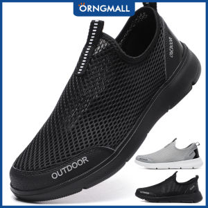 ORNGMALL Mens Summer Casual Shoes Slip-On Breathable Air Mesh Sneakers Lightweight Comfortable Trainers for Men Size 39-48
