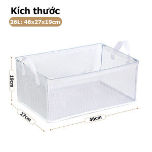 Hộp Gấp Đựng Quần Áo Chữ Nhật 46cm Dung Tích Lớn Đa Năng Giỏ Để Quần Áo PVC Có Quai Xách Có Thể Gấp Gọn Tiện Lợi