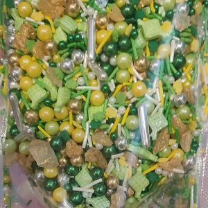 (50Gr) Eid Gemstone Gold Taburan Sprinkle Cake Gula Hiasan Kue