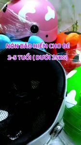 DANSHOP Mũ Bảo Hiểm Thời Trang - An Toàn - Giá Rẻ - Chất Lượng \ Mũ / nón bảo hiểm trẻ em 2-5 tuổi dưới 25kg  có kính che mặt  hoạ tiết bò sữa (vòng đầu 35-47cm )