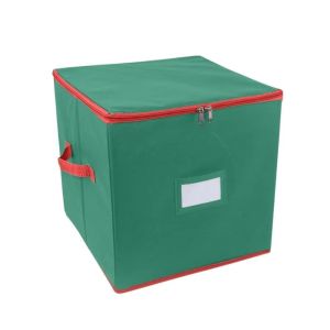 【MIỄN PHÍ SHIP CHO 1 SẢN PHẨM】NAELIN 64 ngăn Hộp đựng đồ trang trí Giáng sinh Có thể gấp lại. Vải không dệt Thùng đựng đồ dùng cho kỳ nghỉ Bền bỉ Hộp đựng bóng Giáng sinh Kho chứa đồ dùng Giáng sinh