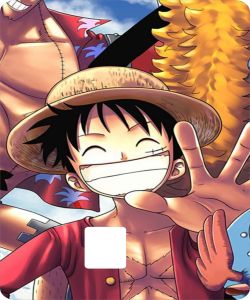 Stiker ATM terbaru motif karakter one peace dilapisi anti gores laminasi