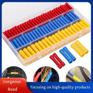 [Gorgeous] Hot Sale 200Pcs Straight Butt Wire Terminal Splice Crimp Insulated Copper Cold Press Terminals Electrical Wire Connector BV1.25 BV2 BV5.5