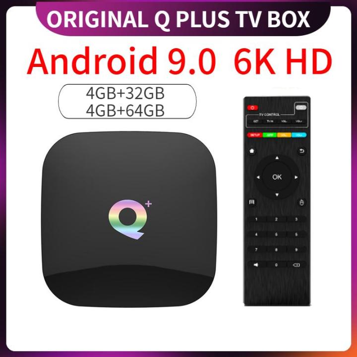 Original Q PLUS Android 9.0 TV BOX 6K resolution 2.4G Wifi H2.65 4K HDR ...