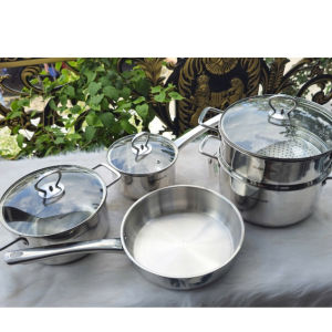 Bộ nồi inox 5 ĐÁY Sunhouse SHG991 dùng với mọi loại bếp - hàng chính hãng