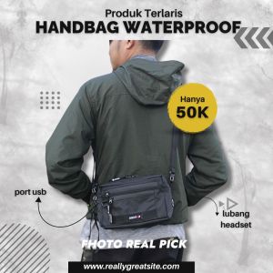 HandBag Pria Merk akhtar | Tas Tangan Best Produk | Clutch Bag High Quality Waterproof