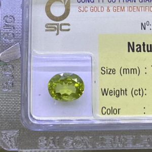 Viên Đá Peridot Ngọc Olivin Thiên Nhiên Đá Phong Thủy Loại Lớn Mài Giác Oval Kiểm Định