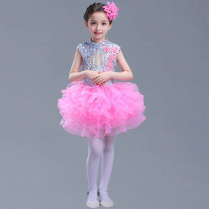 Summer Stage Princess Girls Casual Dresses Sequin Tutu Children Costume Robe Fille Party Baby Clothing Dance Kids Dress Vestidos