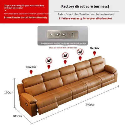 Sofa Electric Zero Wall Leather Sofa Zero Wall Multifunctional Home Theater Small Unit Living Room Single Double Three Person Combination