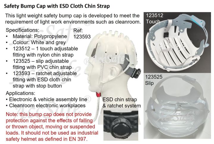 AccSafe 123593 Cleanroom Safety Bump Cap | Lazada Singapore