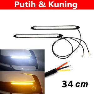 SEAMETAL Lampu Siang Hari Mobil Lampu Alis Mobil Running DRL 12V Lampu Sein LED Lampu Fleksibel Tahan Air Universal Lampu Sein Mobil
