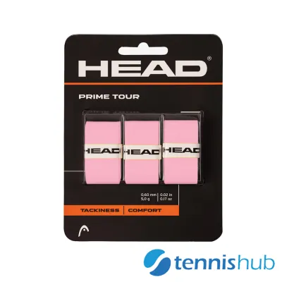 Head Prime Tour Overgrip (3 Grips/Pack) Pink Tennis Grip