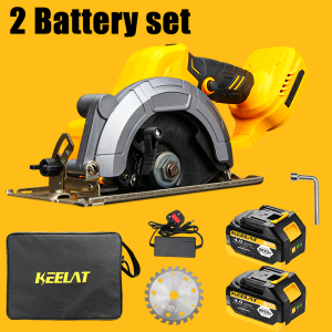 KEELAT Cordless Circular Saw Brushless with LED Display 0–45° Bevel Cut 15000 RPM Electric Saw for Wood Plastic Plywood
