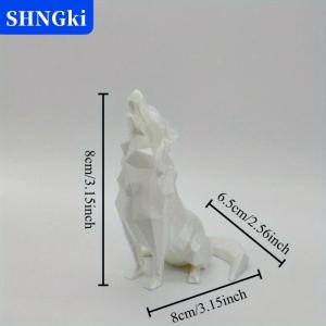 [COD] 🔥🔥🔥SHNGki Hiện đại trừu tượng hình học Sói điêu khắc 3D in Nhựa bức tượng văn phòng trang trí nội thất trong nhà & Ngoài trời sử dụng