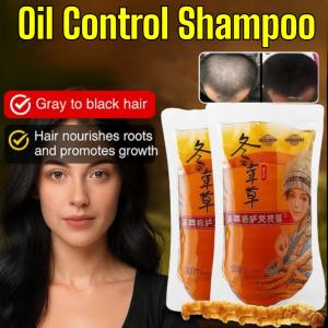 Cordyceps Oil-Control Shampoo Anti-Dandruff Oil-Control Volumizing Itch-Relief Shampoo Repair Nourishing Black Hair Shampoo