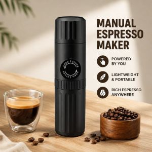 Portable Espresso Maker Manual Hand Press Wireless Coffee Maker for Travel Camping Office Home