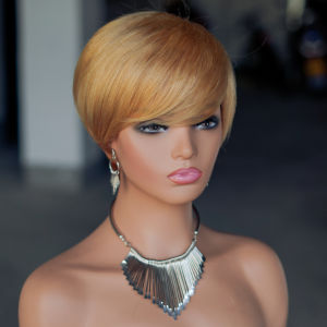 100% Human Hair Wig Full Machine Wig Short Hair Wig Cheap Human Hair Wigs For Woman Short Pixie Human Hair Wigs