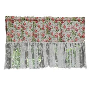 Lace Curtain Valance Lace Window Curtain Semi Sheer Light Control Home Quick Setups Durability