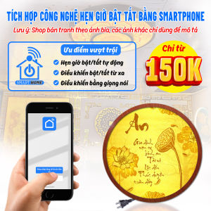 Đèn Thờ Hào Quang In Tranh Trúc Chỉ Hoa Sen Chữ An Trang Trí Bàn Thờ Gia Tiên Treo Cùng Tượng Phật TC-HQ-234