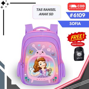 TAS RANSEL-RANSEL TROLI SEKOLAH ANAK PEREMPUAN SD KARAKTER KARTUN TV 6109 TV