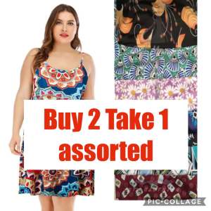 PLUS SIZE DUSTER BUY 2 TAKE 1 ASSORTED DESSIGN