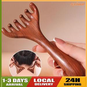 NEXASHOP Six-Claw Head Meridian Massage Comb Wide Tooth Handheld Massage Gua Sha Tools Durable Anti-static Long Handle Comb for Promote Blood Circulation