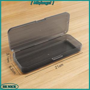 [miqiangzi] Fashion Pencil Cases Simple Matte Transparent Box High-capacity Storage Box Data Cable Sorting Box School Office Supplies