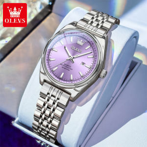 OLEVS Womens Watch Original Waterproof 2025 Stainless Steel Strap Elegant Luxurious Korean Style Luminous Calendar Watch For Women