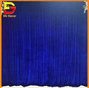Rèm Vải Nhung Xanh Rêu Rèm Decor Sự Kiện Hội Nghị Sang Trọng Làm Phông Nền Trang Trí DC-754