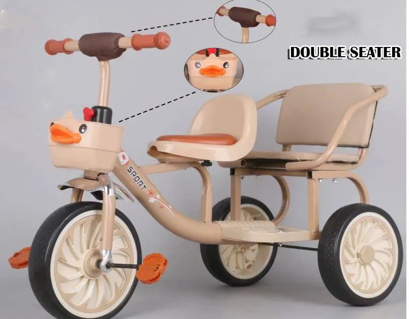Twin Bike Seater Wheels for 2-6 years twin bike tricycle baby