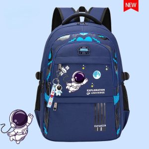 Children Backpack Large Capacity Astronauts Kids School Bag Cartoon Boys Waterproof Schoolbag㏇X0422