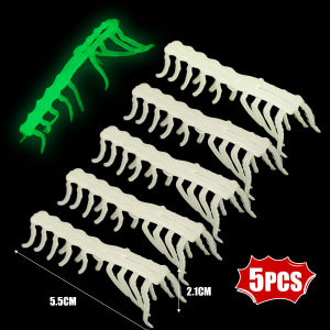 10PCS Luminous Shrimp Feet Silicone Lure Baits Soft Fishing Lures Worms Glow Simulation Prawn Fishing Tackle Lures Baits