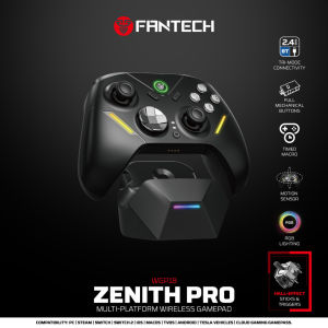 FANTECH WGP18 ZENITH PRO Wireless Gamepad 1000Hz Hall Effect RGB Charging Dock Multi-Platform Controller