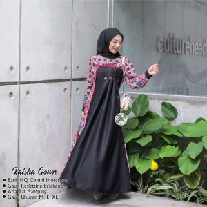 BAYAR DITEMPAT ! Baju Batik Wanita / Batik Modern / Gamis Wanita Terbaru / Batik/ Baju Muslim Wanita Terbaru 2021 / Batik Sarimbit / Baju Batik Modern / Batik Kondangan / Batik Keluarga Gamis KAISHA SET