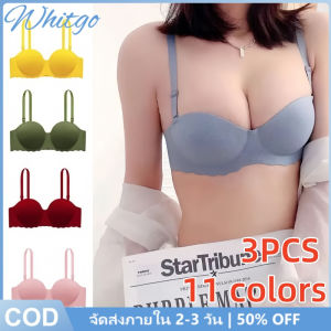 Whitgo【จัดส่งจากประเทศไทย 2-3 วัน】(3 FOR 119) Bra ไร้รอยต่อไร้สาย Pushup Bra สายรัดถอดได้ชุดชั้นในสำหรับผู้หญิงสีแข็ง Bra อ่อน